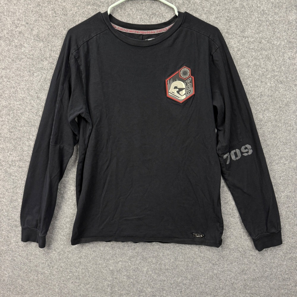 Star Wars Galaxy's Edge Mens Long Sleeve Black Graphic T Shirt Size M
